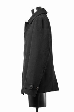 画像をギャラリービューアに読み込む, forme d'expression Hidden Plaquette Caban Short Coat (Black)