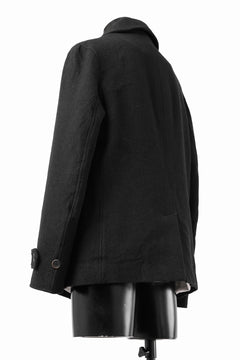 画像をギャラリービューアに読み込む, forme d'expression Hidden Plaquette Caban Short Coat (Black)