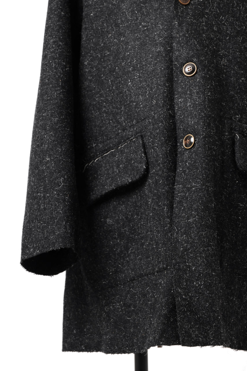 画像をギャラリービューアに読み込む, YUTA MATSUOKA jacket-coat / british wool melton including kempi (charcoal gray)