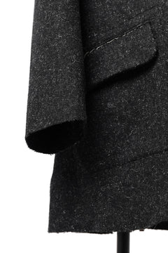 画像をギャラリービューアに読み込む, YUTA MATSUOKA jacket-coat / british wool melton including kempi (charcoal gray)