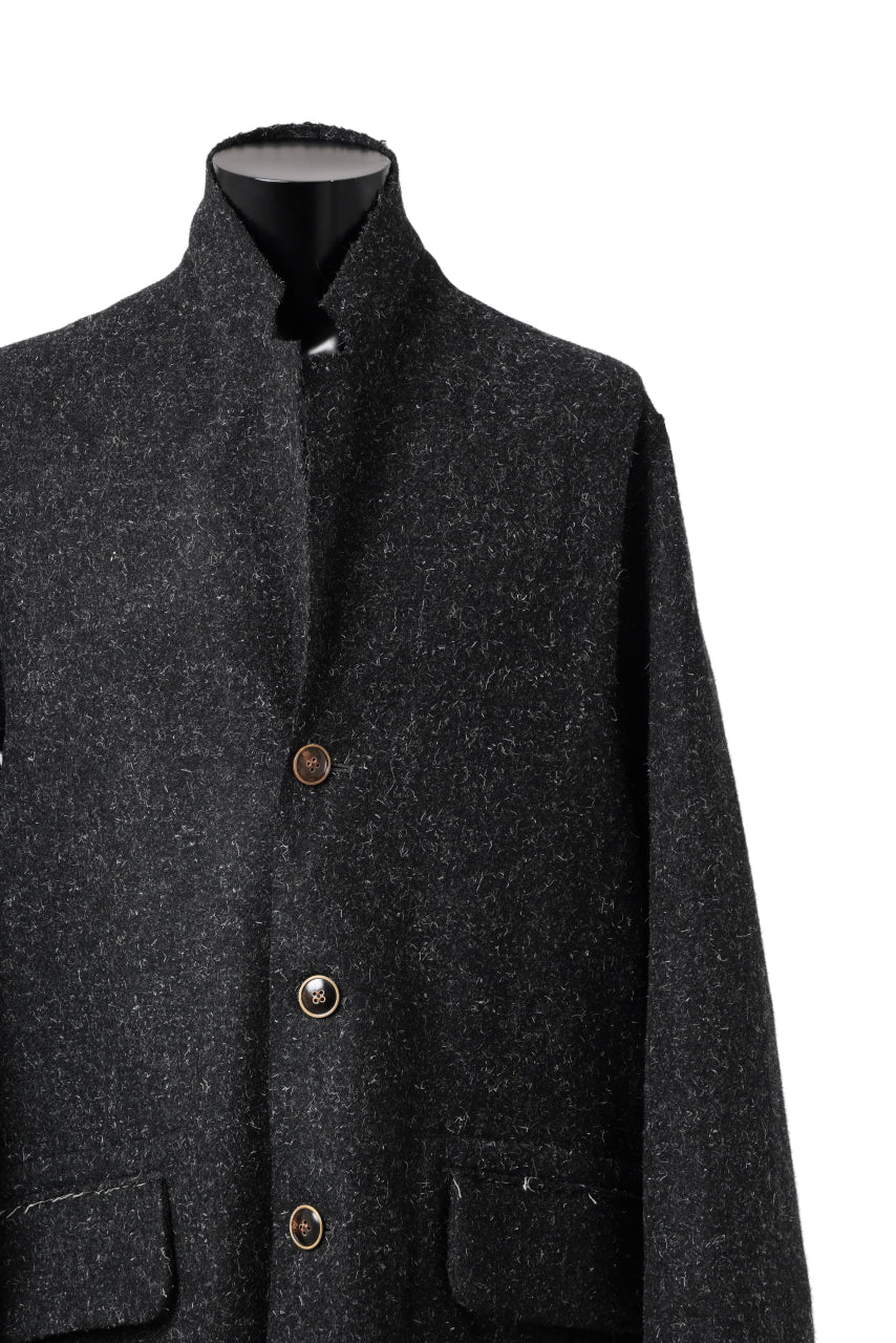 画像をギャラリービューアに読み込む, YUTA MATSUOKA jacket-coat / british wool melton including kempi (charcoal gray)