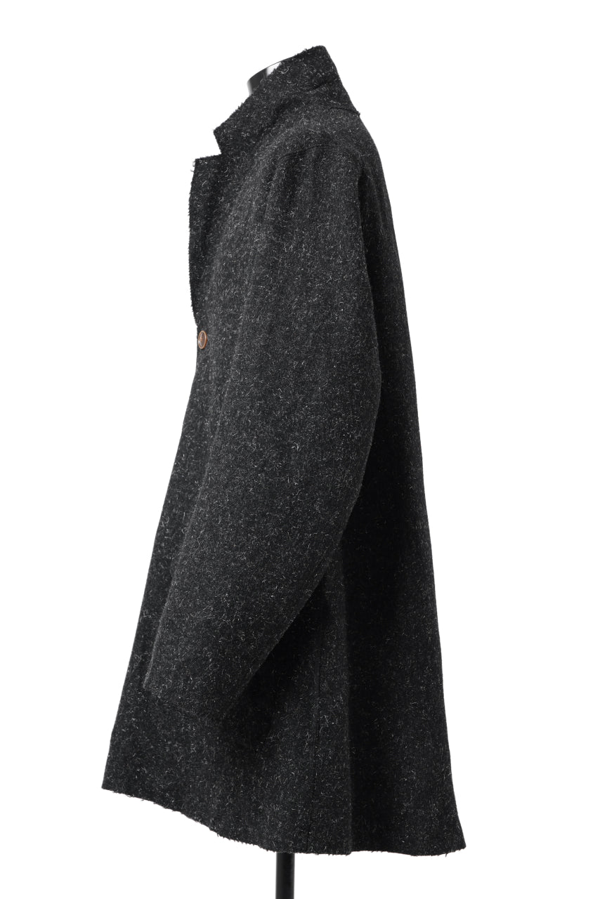 YUTA MATSUOKA jacket-coat / british wool melton including kempi (charcoal gray)
