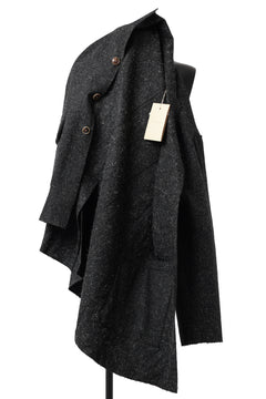 画像をギャラリービューアに読み込む, YUTA MATSUOKA jacket-coat / british wool melton including kempi (charcoal gray)