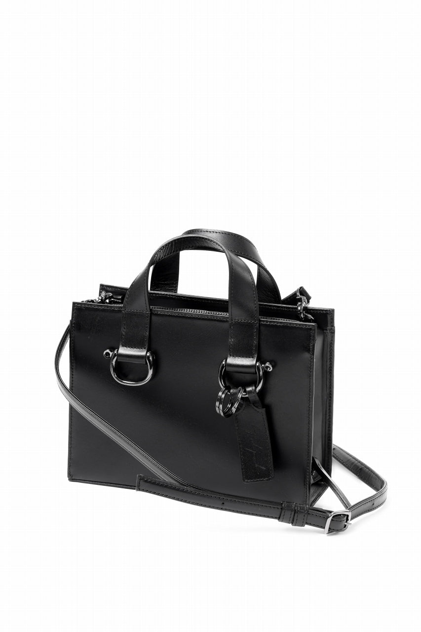 Load image into Gallery viewer, discord Yohji Yamamoto Zipper Tote Bag (Mini) / Cow Skin Leather (BLACK)