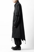 画像をギャラリービューアに読み込む, Y's BANG ON! No.188 GABARDINE PEAKED LAPEL MILITARY COAT (BLACK)