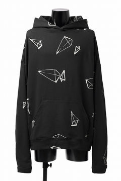 画像をギャラリービューアに読み込む, A.F ARTEFACT PYRA PATTERN PRINT SWEAT HOODIE (BLACK)