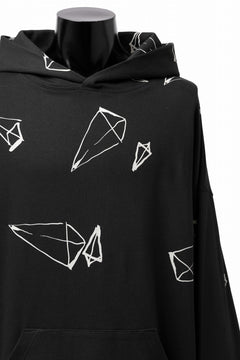 画像をギャラリービューアに読み込む, A.F ARTEFACT PYRA PATTERN PRINT SWEAT HOODIE (BLACK)