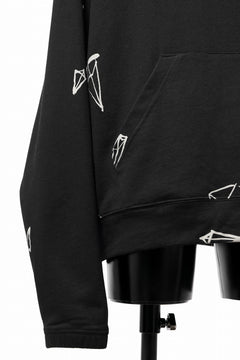 画像をギャラリービューアに読み込む, A.F ARTEFACT PYRA PATTERN PRINT SWEAT HOODIE (BLACK)