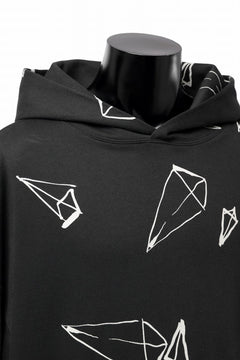 画像をギャラリービューアに読み込む, A.F ARTEFACT PYRA PATTERN PRINT SWEAT HOODIE (BLACK)