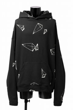 画像をギャラリービューアに読み込む, A.F ARTEFACT PYRA PATTERN PRINT SWEAT HOODIE (BLACK)