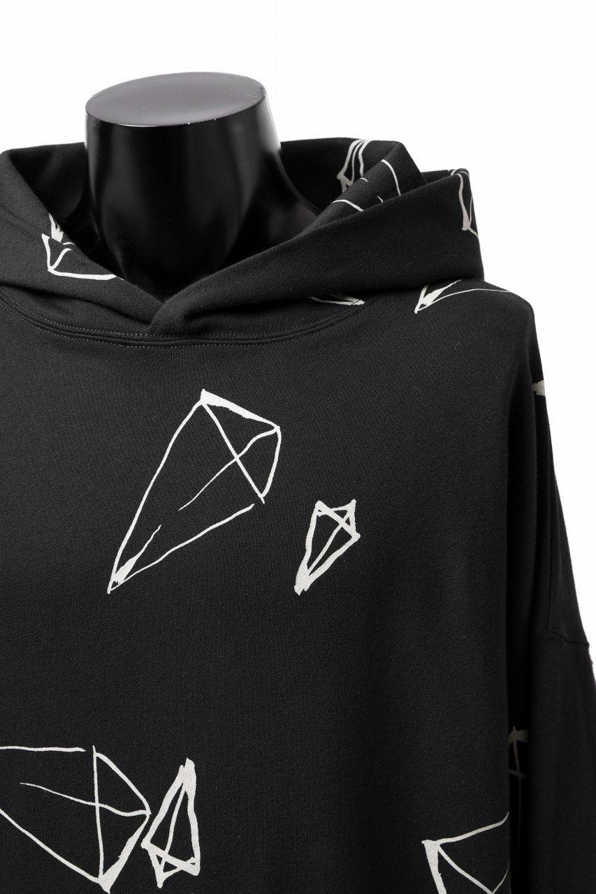画像をギャラリービューアに読み込む, A.F ARTEFACT PYRA PATTERN PRINT SWEAT HOODIE (BLACK)