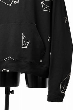 画像をギャラリービューアに読み込む, A.F ARTEFACT PYRA PATTERN PRINT SWEAT HOODIE (BLACK)