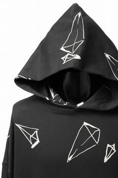 画像をギャラリービューアに読み込む, A.F ARTEFACT PYRA PATTERN PRINT SWEAT HOODIE (BLACK)