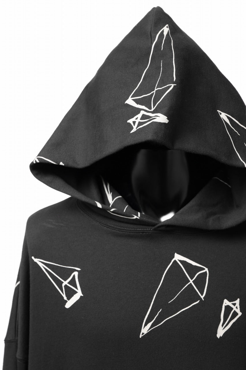 画像をギャラリービューアに読み込む, A.F ARTEFACT PYRA PATTERN PRINT SWEAT HOODIE (BLACK)