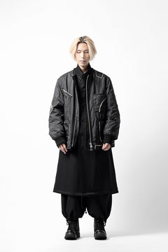 画像をギャラリービューアに読み込む, Y's BANG ON! No.173 POLYESTER TAFFETA + WOOL PILE PATCHED BLOUSON (BLACK)