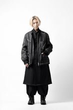 画像をギャラリービューアに読み込む, Y's BANG ON! No.173 POLYESTER TAFFETA + WOOL PILE PATCHED BLOUSON (BLACK)