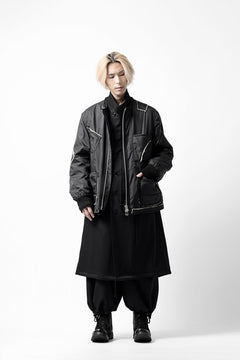 画像をギャラリービューアに読み込む, Y's BANG ON! No.173 POLYESTER TAFFETA + WOOL PILE PATCHED BLOUSON (BLACK)