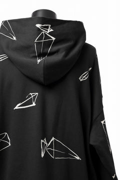 画像をギャラリービューアに読み込む, A.F ARTEFACT PYRA PATTERN PRINT SWEAT HOODIE (BLACK)