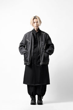 画像をギャラリービューアに読み込む, Y's BANG ON! No.173 POLYESTER TAFFETA + WOOL PILE PATCHED BLOUSON (BLACK)