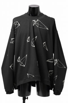 画像をギャラリービューアに読み込む, A.F ARTEFACT PYRA PATTERN PRINT CREW NECK TOPS (BLACK)