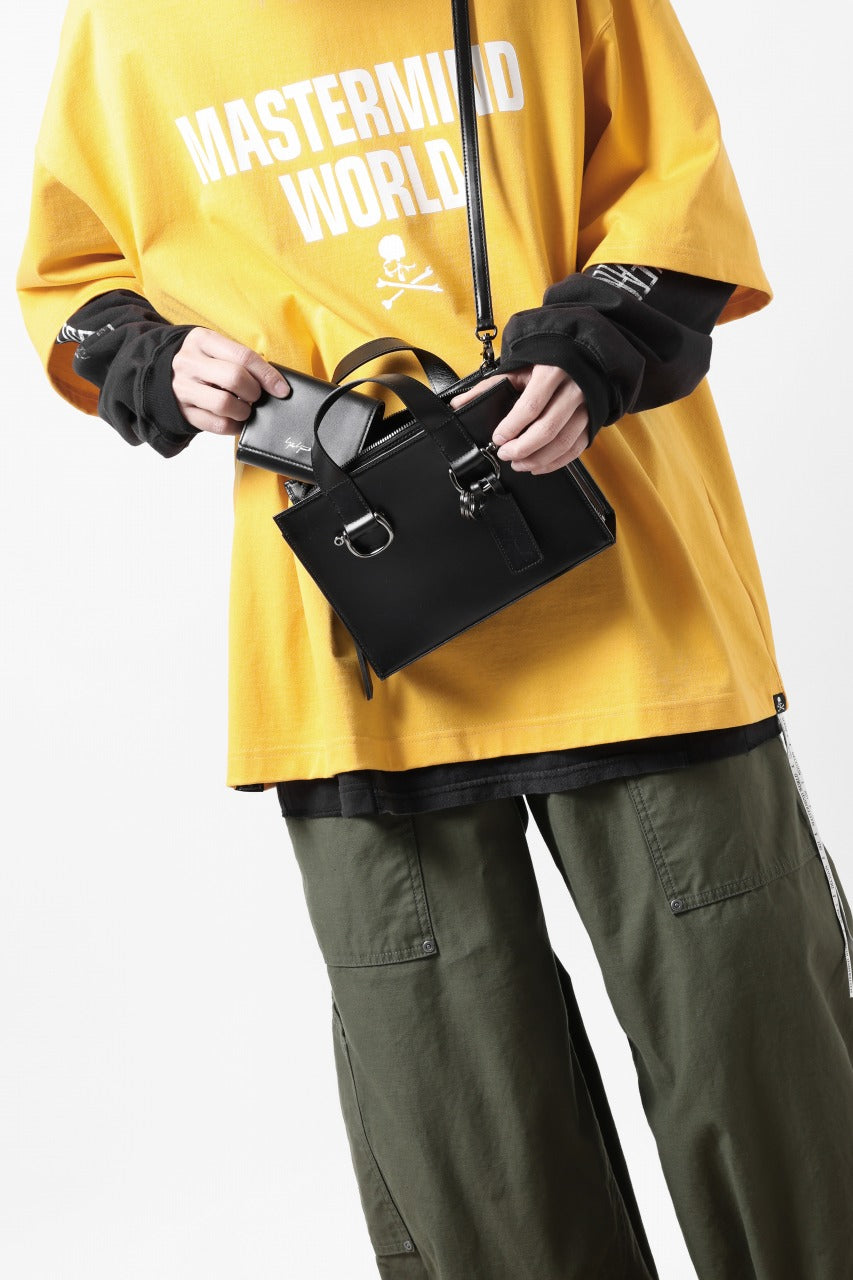 Load image into Gallery viewer, discord Yohji Yamamoto Zipper Tote Bag (Mini) / Cow Skin Leather (BLACK)