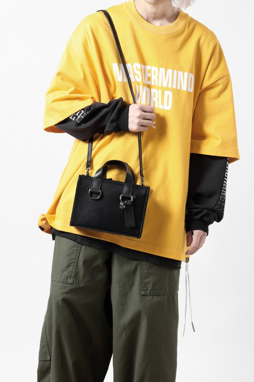 Load image into Gallery viewer, discord Yohji Yamamoto Zipper Tote Bag (Mini) / Cow Skin Leather (BLACK)