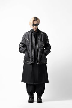 画像をギャラリービューアに読み込む, Y's BANG ON! No.173 POLYESTER TAFFETA + WOOL PILE PATCHED BLOUSON (BLACK)