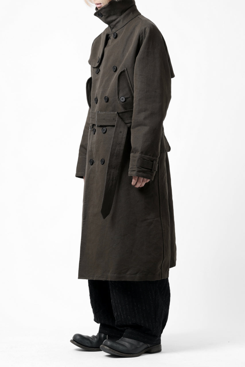 画像をギャラリービューアに読み込む, KLASICA GRANADO MOTORCYCLE TRENCH COAT / TRI UNION HIGH DENSITY GABADINE (MILITARY)