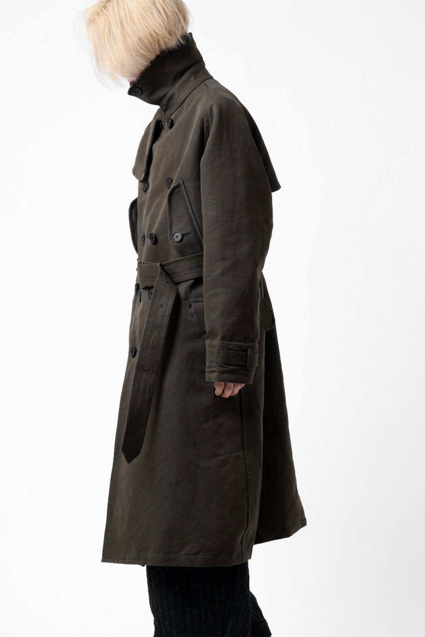 画像をギャラリービューアに読み込む, KLASICA GRANADO MOTORCYCLE TRENCH COAT / TRI UNION HIGH DENSITY GABADINE (MILITARY)
