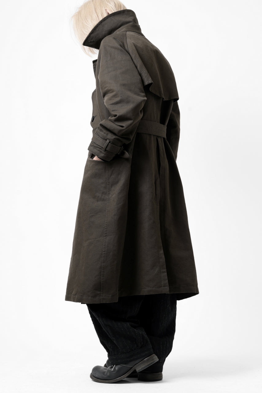 画像をギャラリービューアに読み込む, KLASICA GRANADO MOTORCYCLE TRENCH COAT / TRI UNION HIGH DENSITY GABADINE (MILITARY)