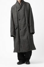 画像をギャラリービューアに読み込む, KLASICA SAULT FOLK DOUBLE BREASTED OVER COAT / CLASSIC HERRING BONE (BLACK)