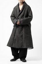 画像をギャラリービューアに読み込む, KLASICA SAULT FOLK DOUBLE BREASTED OVER COAT / CLASSIC HERRING BONE (BLACK)