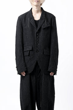 画像をギャラリービューアに読み込む, KLASICA HUNTS 10 BUTTONS DOLL BLAZER / LIGHT WEIGHT BLUR STRIPES (INK BLACK)