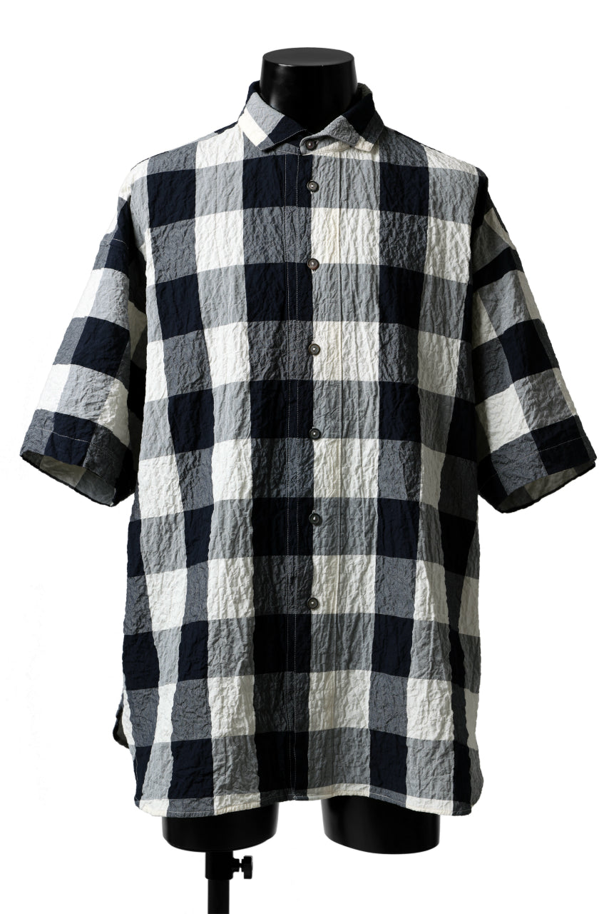 画像をギャラリービューアに読み込む, forme d'expression Short Sleeve Oversized Shirt (Big Check)