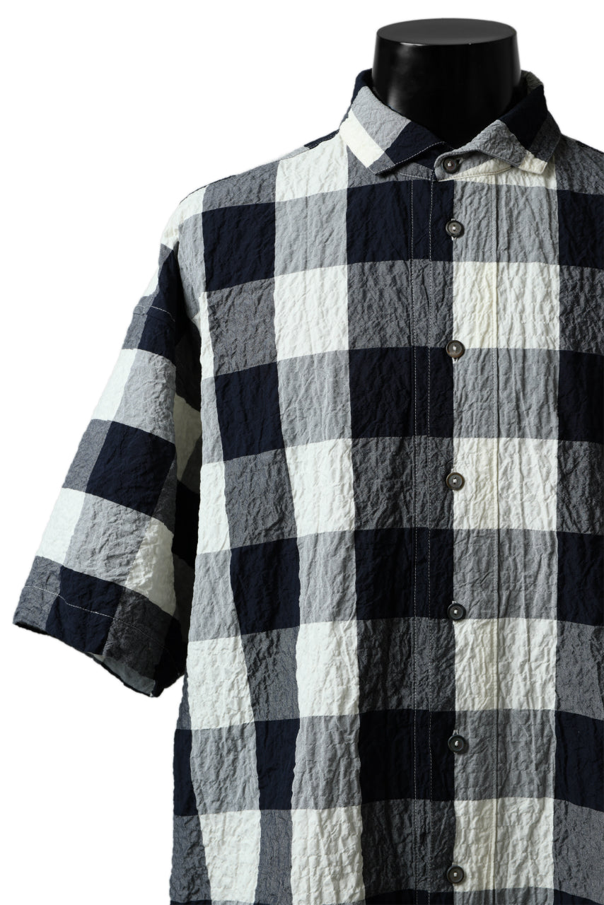 画像をギャラリービューアに読み込む, forme d'expression Short Sleeve Oversized Shirt (Big Check)