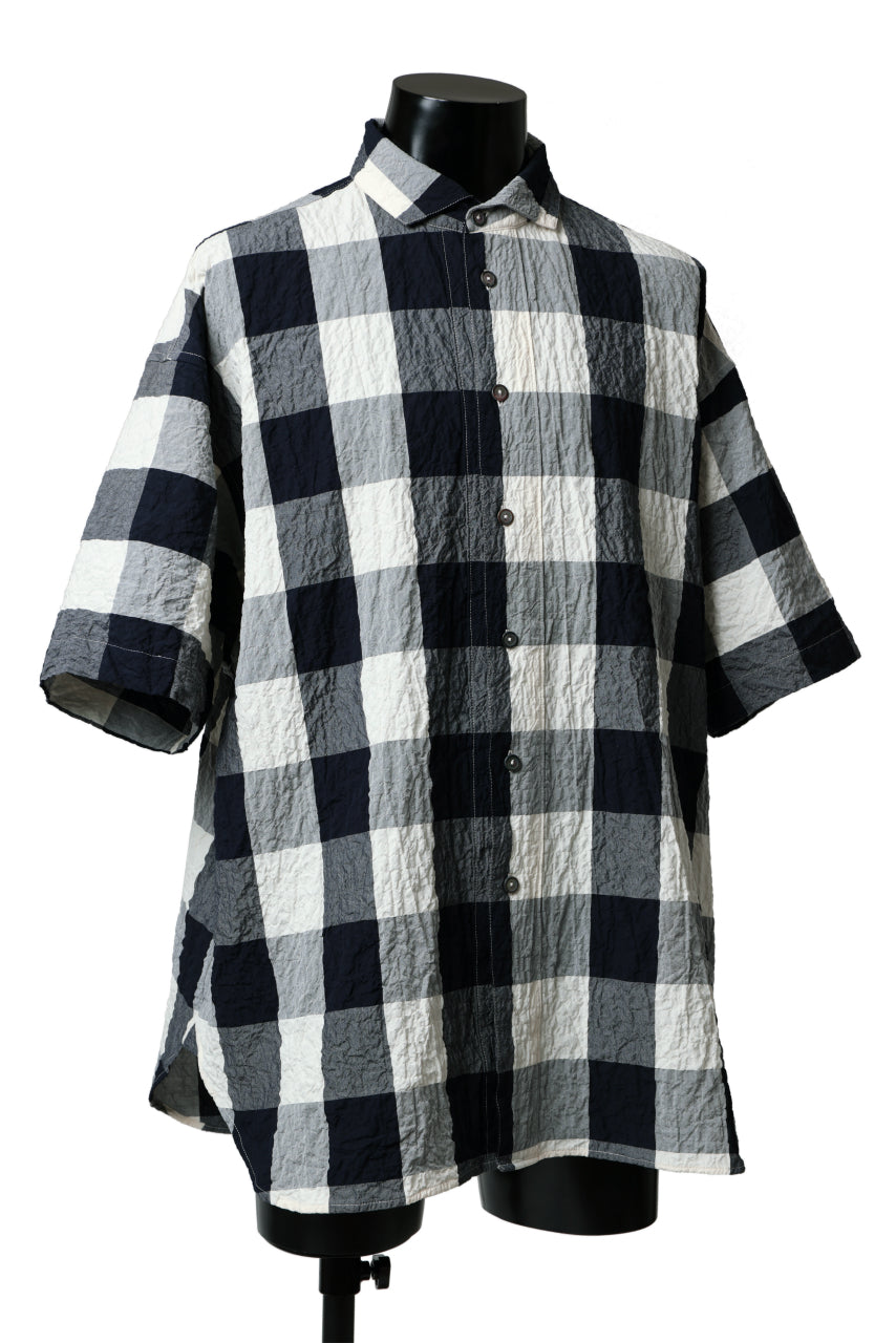 画像をギャラリービューアに読み込む, forme d'expression Short Sleeve Oversized Shirt (Big Check)