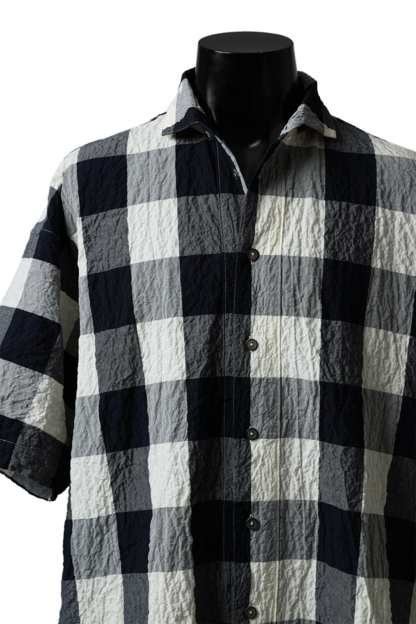 画像をギャラリービューアに読み込む, forme d'expression Short Sleeve Oversized Shirt (Big Check)