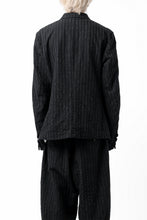 画像をギャラリービューアに読み込む, KLASICA HUNTS 10 BUTTONS DOLL BLAZER / LIGHT WEIGHT BLUR STRIPES (INK BLACK)