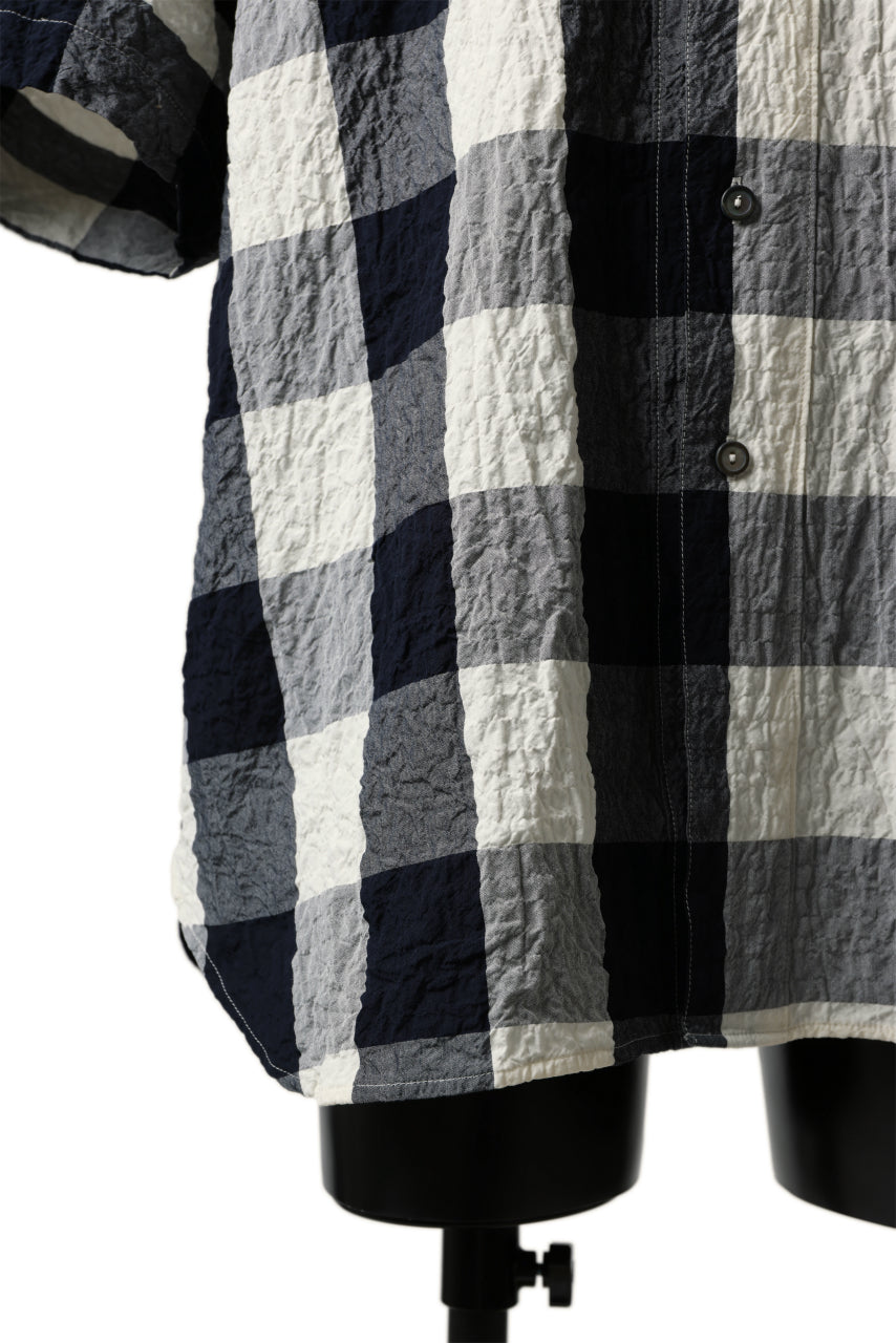 画像をギャラリービューアに読み込む, forme d'expression Short Sleeve Oversized Shirt (Big Check)