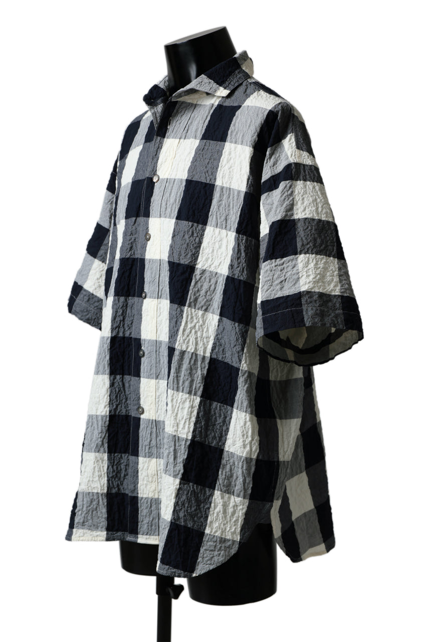 画像をギャラリービューアに読み込む, forme d'expression Short Sleeve Oversized Shirt (Big Check)