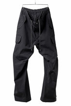 画像をギャラリービューアに読み込む, ISAMU KATAYAMA BACKLASH WIDE CARGO PANTS / STRETCH TYPEWRITER CLOTH (BLACK)