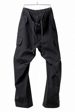 画像をギャラリービューアに読み込む, ISAMU KATAYAMA BACKLASH WIDE CARGO PANTS / STRETCH TYPEWRITER CLOTH (BLACK)