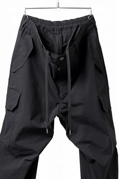 画像をギャラリービューアに読み込む, ISAMU KATAYAMA BACKLASH WIDE CARGO PANTS / STRETCH TYPEWRITER CLOTH (BLACK)