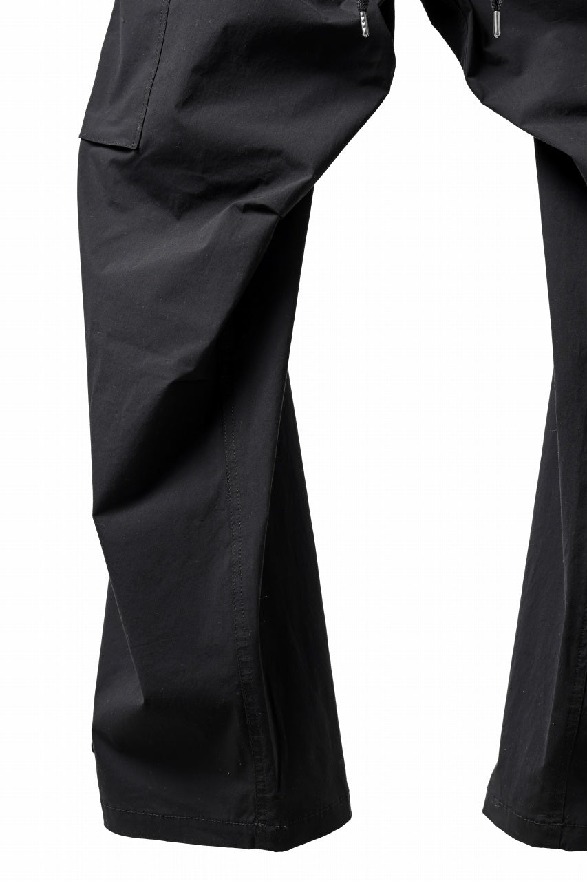 画像をギャラリービューアに読み込む, ISAMU KATAYAMA BACKLASH WIDE CARGO PANTS / STRETCH TYPEWRITER CLOTH (BLACK)