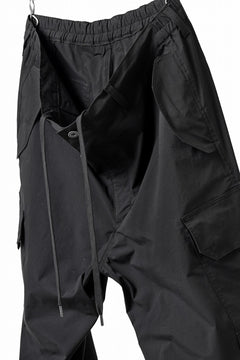 画像をギャラリービューアに読み込む, ISAMU KATAYAMA BACKLASH WIDE CARGO PANTS / STRETCH TYPEWRITER CLOTH (BLACK)