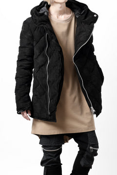 画像をギャラリービューアに読み込む, ISAMU KATAYAMA BACKLASH HOODED DOWN JACKET / KANGAROO REVERSE + POLISH WHITE GOOSE (BLACK)