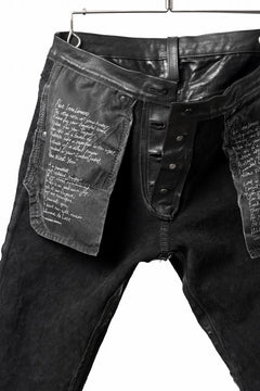 画像をギャラリービューアに読み込む, ISAMU KATAYAMA BACKLASH exclusive TIGHT STRAIGHT LEATHER PANTS / GARMENT DYED - ITALY SHOULDER (BLACK)