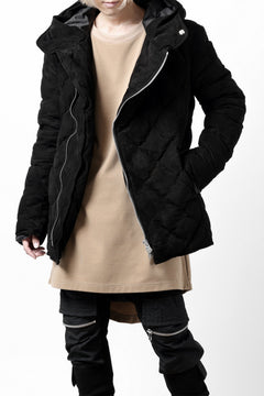 画像をギャラリービューアに読み込む, ISAMU KATAYAMA BACKLASH HOODED DOWN JACKET / KANGAROO REVERSE + POLISH WHITE GOOSE (BLACK)