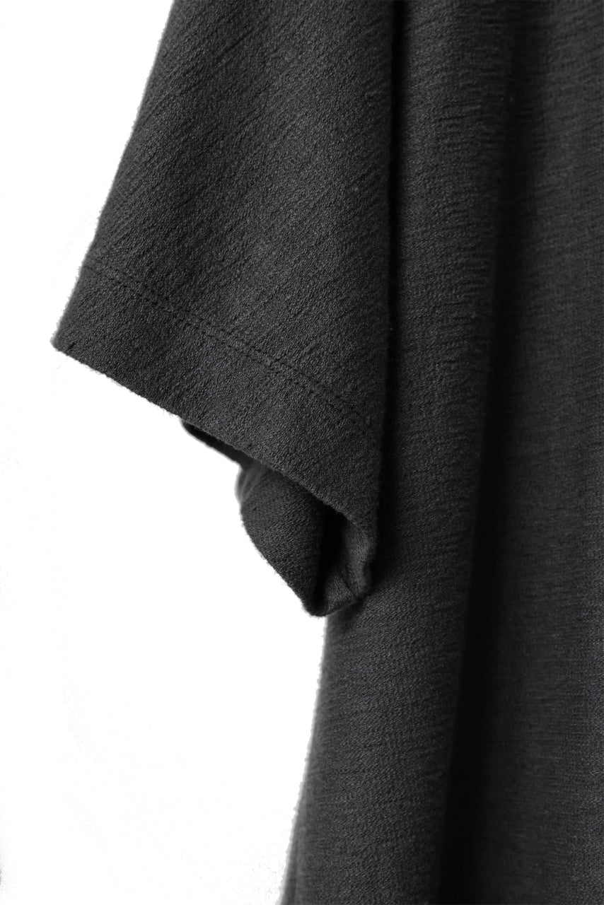 Load image into Gallery viewer, CAPERTICA OVERSIZED ASYMMETRY TEE / LINEN HEAVY JERSEY (ANTIQUE BLACK)