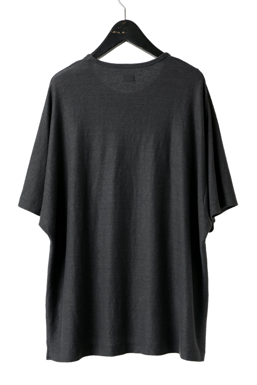Load image into Gallery viewer, CAPERTICA OVERSIZED ASYMMETRY TEE / LINEN HEAVY JERSEY (ANTIQUE BLACK)